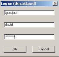 Figure 7 - Connecting to the database - connect dialog